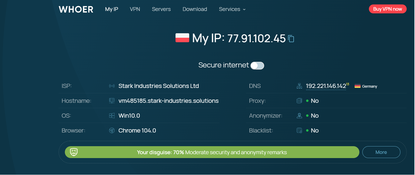 ip address Poland