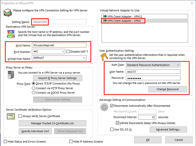 Add VPN Connection