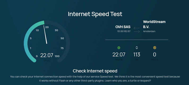 speed test